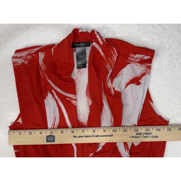 Bisou Bisou Michele Bohbot Women's Red And White Dress Size 8 - Picture 6 of 8